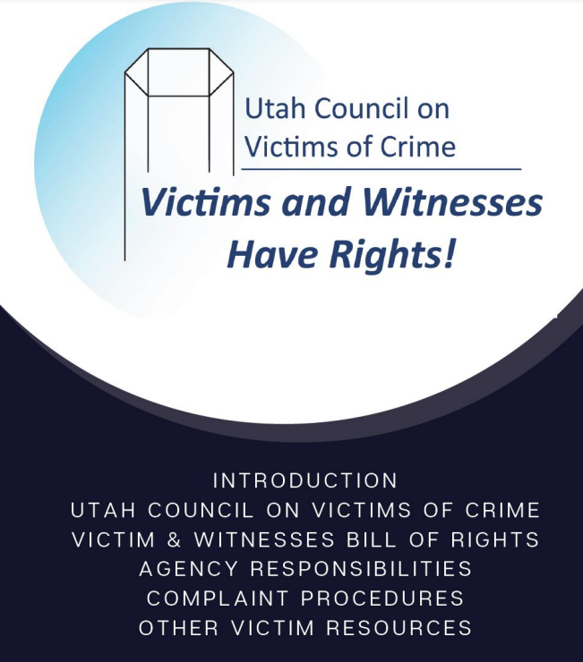 Front page of the Utah Council on Victims of Crime Victim and Witnesses Bill of Rights